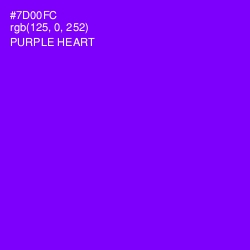 #7D00FC - Purple Heart Color Image